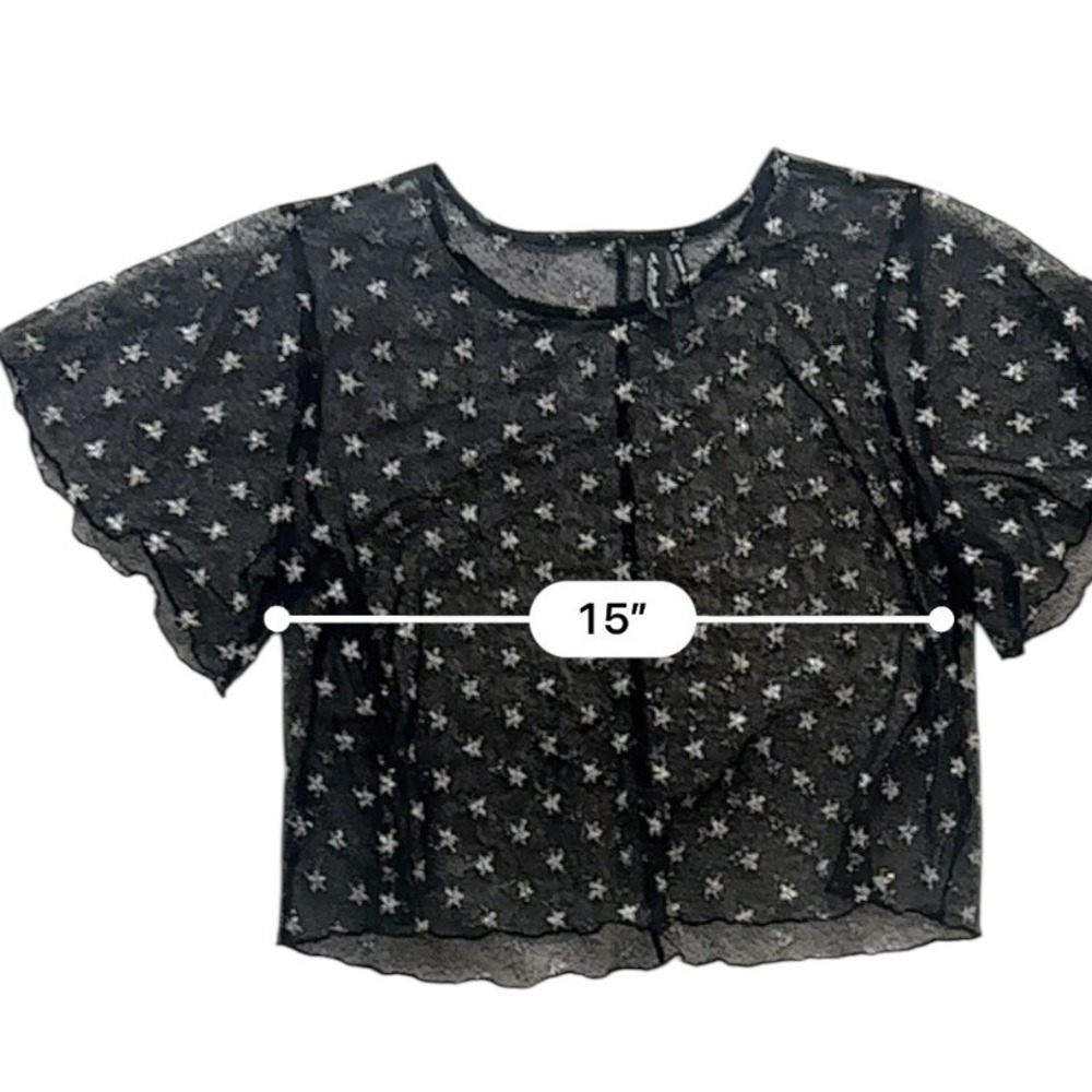Y2k whimsical stars crop top - Picture 6 of 8